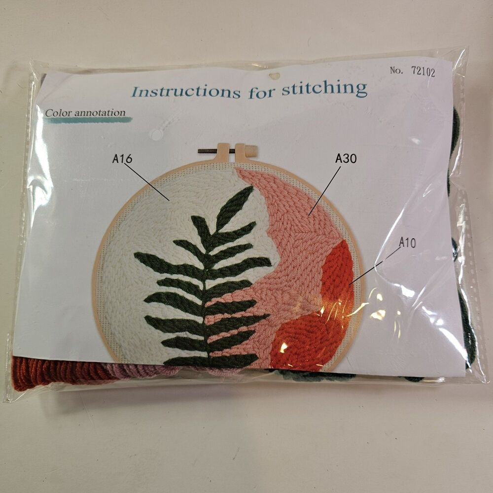 This is a brand new unopened punch needle kit.  Needle is not included.